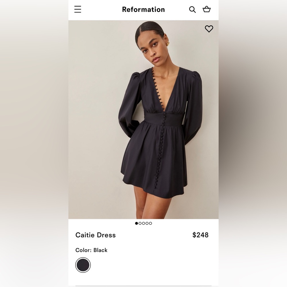 Caitie dress. Black reformation dress - never been worn!